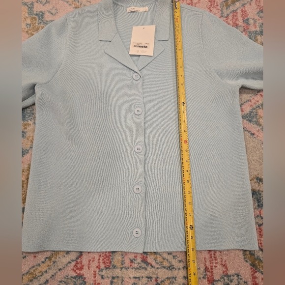 Oak and Fort Blue Knit Button Up - Picture 6 of 8